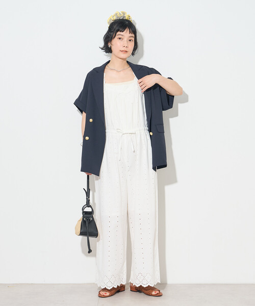 FREAK'S STORE(フリークスストア)の「インド スカラップサロペット(サロペット/オーバーオール・レディース・ブラック/ブルー/オフホワイト・フリ-)」の15枚目の写真