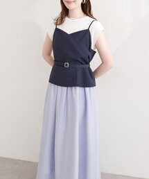 natural couture | カシュクールドッキングキャミワンピース(ワンピース)