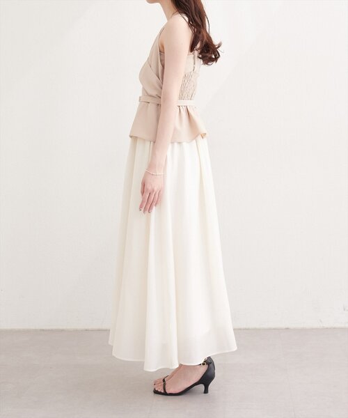natural couture（ナチュラルクチュール）の「カシュクールドッキングキャミワンピース（ワンピース・レディース・アイボリー/ネイビー/ミント/ベージュ・FREE）」の10枚目の写真