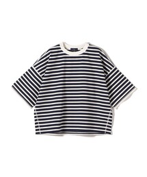SHIPS Primary Navy Label:コットン 天竺 ハーフ スリーブ TEE