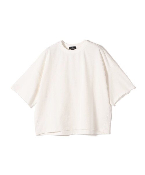 SHIPS(シップス)の「SHIPS Primary Navy Label:コットン 天竺 ハーフ スリーブ TEE(Tシャツ/カットソー・レディース・ブラック/オフホワイト/ネイビー・ONE SIZE)」の1枚目の写真