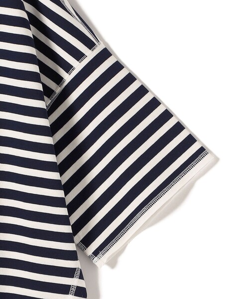 SHIPS(シップス)の「SHIPS Primary Navy Label:コットン 天竺 ハーフ スリーブ TEE(Tシャツ/カットソー・レディース・ブラック/オフホワイト/ネイビー・ONE SIZE)」の8枚目の写真