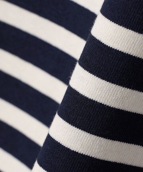 SHIPS(シップス)の「SHIPS Primary Navy Label:コットン 天竺 ハーフ スリーブ TEE(Tシャツ/カットソー・レディース・ブラック/オフホワイト/ネイビー・ONE SIZE)」の10枚目の写真