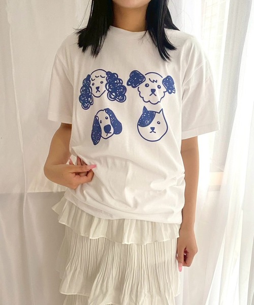 etta（エタ）の「アニマルイラストデザイン半袖Tシャツ（Tシャツ/カットソー・レディース・B/A・MEDIUM/LARGE）」の2枚目の写真