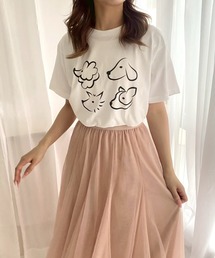 etta（エタ）の「アニマルイラストデザイン半袖Tシャツ（Tシャツ/カットソー）」