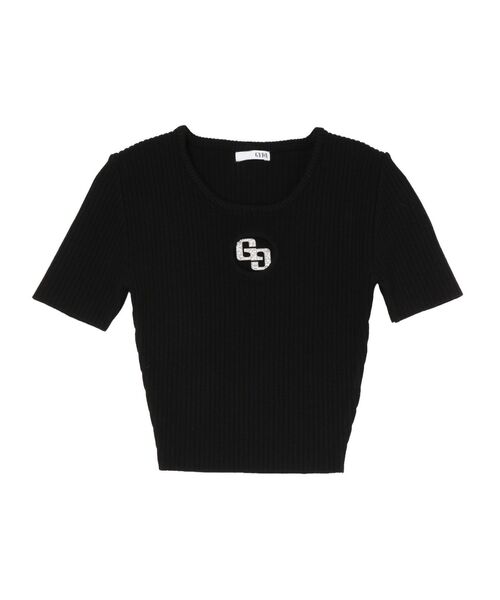 GYDA(ジェイダ)の「GG bijou MOLDニットトップス(Tシャツ/カットソー・レディース・オフホワイト/ブラック・FREE)」の12枚目の写真