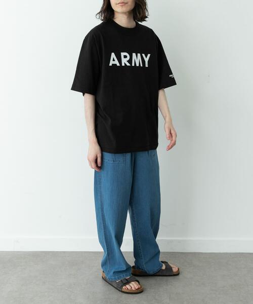 ARMY TWILL(アーミーツイル)の「ARMY TWILL PRINT HSTEE ARMY(Tシャツ/カットソー・メンズ・ブラック/ホワイト・MEDIUM/LARGE)」の6枚目の写真