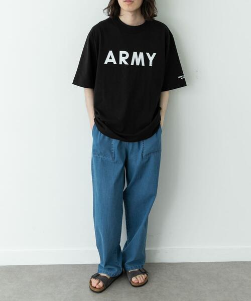 ARMY TWILL(アーミーツイル)の「ARMY TWILL PRINT HSTEE ARMY(Tシャツ/カットソー・メンズ・ブラック/ホワイト・MEDIUM/LARGE)」の7枚目の写真