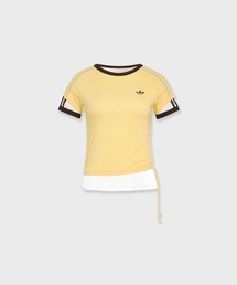 adidas（アディダス）の「adidas/ レディース トレフォイルロゴ ダブルレイヤー カリ 半袖Tシャツ / CB483 夏服（Tシャツ/カットソー）」