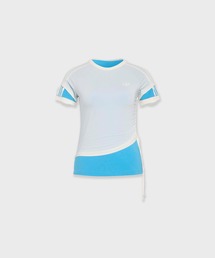 adidas（アディダス）の「adidas/ レディース トレフォイルロゴ ダブルレイヤー カリ 半袖Tシャツ / CB483 夏服（Tシャツ/カットソー）」