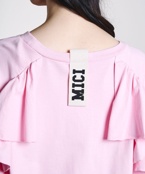 ROSE BUD(ローズバッド)の「mici/BACK RAFFLE TEE(Tシャツ/カットソー・レディース・ライトピンク/ブラック・ONE SIZE)」の15枚目の写真
