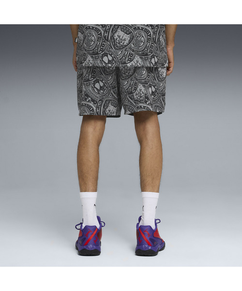 PUMA(プーマ)の「PUMA プーマ メンズ バスケットボール フレイグラント ファウル AOP 6インチ(その他パンツ・メンズ・ブラック×グレー/ピンク系その他・LARGE/X-LARGE/SMALL/MEDIUM)」の7枚目の写真