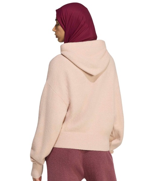 adidas（アディダス）の「adidas ESSENTIALS KNIT HOODIE / アディダス エッセンシャルズ ニット フーディー（パーカー・レディース・ピンクベージュ・S/M/L）」の9枚目の写真