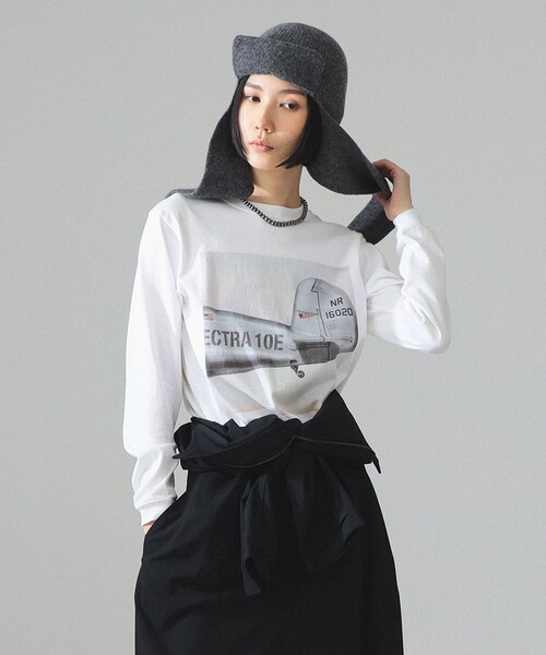 HEAR MY NAME(ヒアマイネーム)の「【別注】HEAR MY NAME × maturely / プリント ロング スリーブ(Tシャツ/カットソー・レディース・ホワイト/ブラック・0/1)」の2枚目の写真