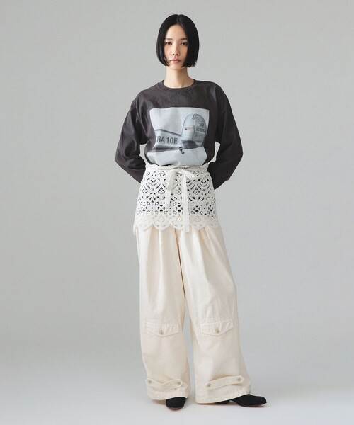 HEAR MY NAME(ヒアマイネーム)の「【別注】HEAR MY NAME × maturely / プリント ロング スリーブ(Tシャツ/カットソー・レディース・ホワイト/ブラック・0/1)」の3枚目の写真