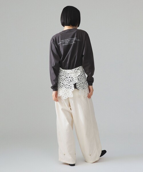 HEAR MY NAME(ヒアマイネーム)の「【別注】HEAR MY NAME × maturely / プリント ロング スリーブ(Tシャツ/カットソー・レディース・ホワイト/ブラック・0/1)」の5枚目の写真