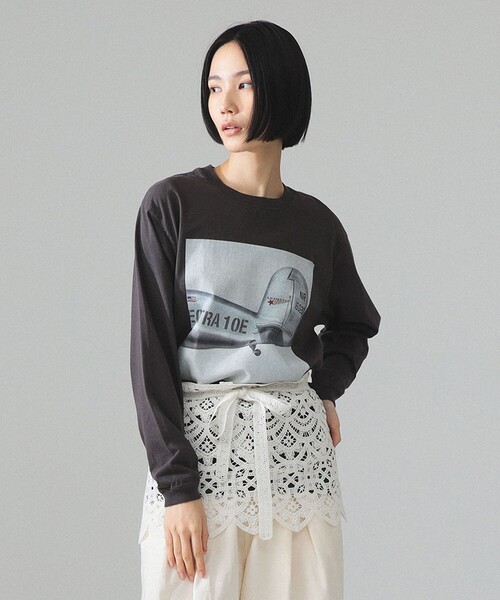 HEAR MY NAME(ヒアマイネーム)の「【別注】HEAR MY NAME × maturely / プリント ロング スリーブ(Tシャツ/カットソー・レディース・ホワイト/ブラック・0/1)」の6枚目の写真