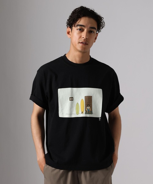 BAYFLOW(ベイフロー)の「【マシュー・ウィグルスワース】サーフアートフォトTシャツ(Tシャツ/カットソー・メンズ・オフホワイト/ブラック・MEDIUM/LARGE)」の9枚目の写真