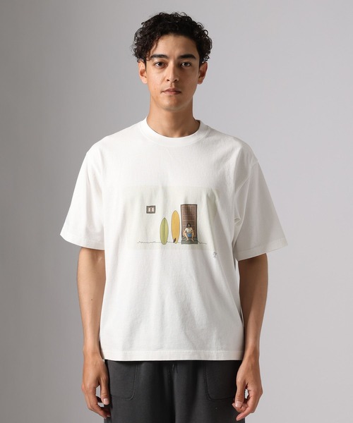 BAYFLOW(ベイフロー)の「【マシュー・ウィグルスワース】サーフアートフォトTシャツ(Tシャツ/カットソー・メンズ・オフホワイト/ブラック・MEDIUM/LARGE)」の12枚目の写真