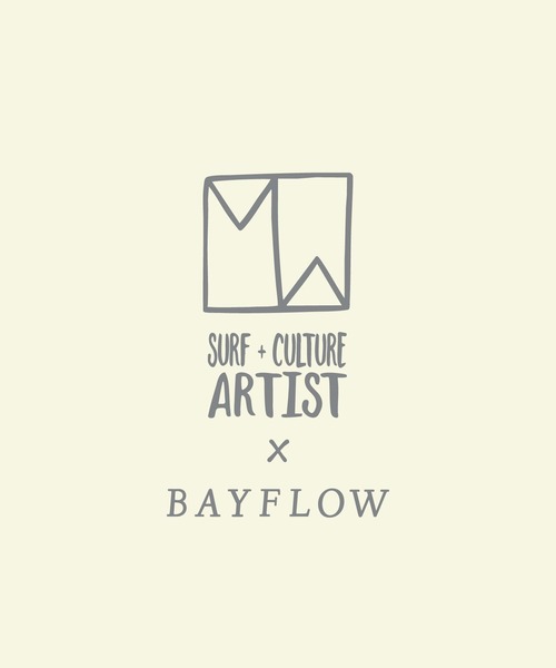 BAYFLOW(ベイフロー)の「【マシュー・ウィグルスワース】サーフアートフォトTシャツ(Tシャツ/カットソー・メンズ・オフホワイト/ブラック・MEDIUM/LARGE)」の4枚目の写真