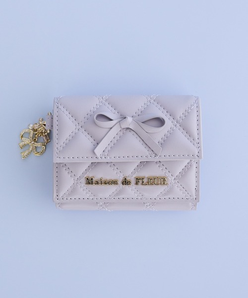 リボンチャームキルティングプチウォレット（財布）｜Maison de FLEUR
