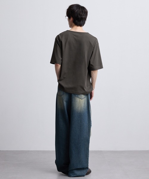 EMMA CLOTHES(エマクローズ)の「コンフォート Uネック 半袖Tシャツ(Tシャツ/カットソー・メンズ・スミクロ/オフホワイト/ブラウン/ブルーグレー・S/M/L)」の16枚目の写真
