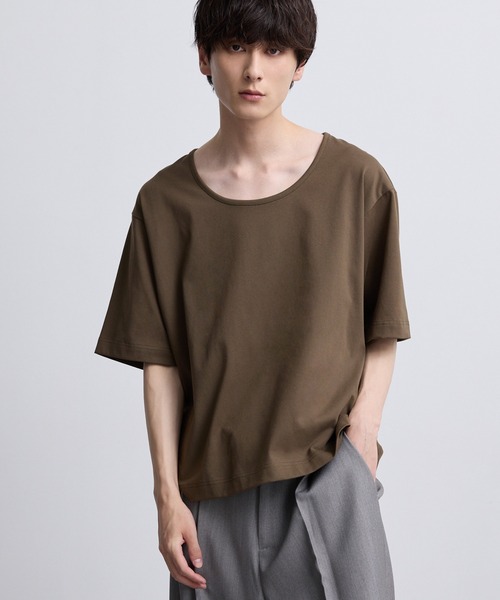 EMMA CLOTHES(エマクローズ)の「コンフォート Uネック 半袖Tシャツ(Tシャツ/カットソー・メンズ・スミクロ/オフホワイト/ブラウン/ブルーグレー・S/M/L)」の17枚目の写真
