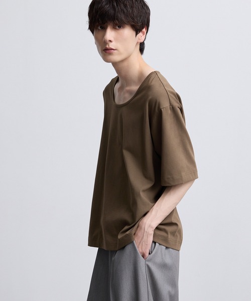 EMMA CLOTHES(エマクローズ)の「コンフォート Uネック 半袖Tシャツ(Tシャツ/カットソー・メンズ・スミクロ/オフホワイト/ブラウン/ブルーグレー・S/M/L)」の22枚目の写真