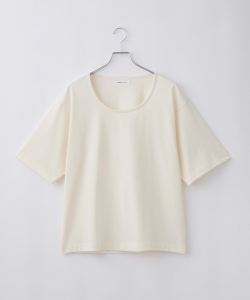 EMMA CLOTHES(エマクローズ)の「コンフォート Uネック 半袖Tシャツ(Tシャツ/カットソー・メンズ・スミクロ/オフホワイト/ブラウン/ブルーグレー・S/M/L)」の5枚目の写真