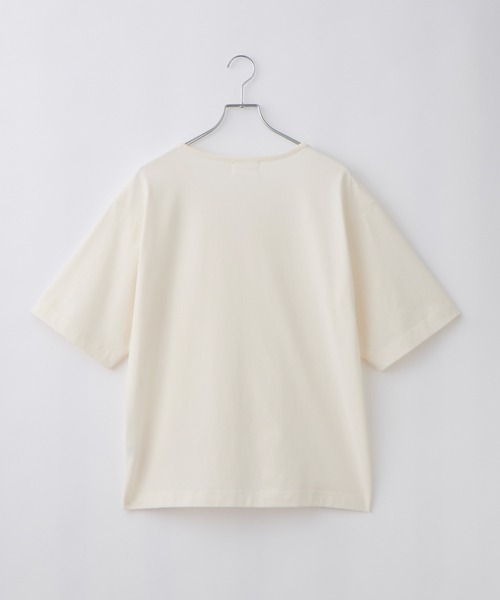 EMMA CLOTHES(エマクローズ)の「コンフォート Uネック 半袖Tシャツ(Tシャツ/カットソー・メンズ・スミクロ/オフホワイト/ブラウン/ブルーグレー・S/M/L)」の6枚目の写真