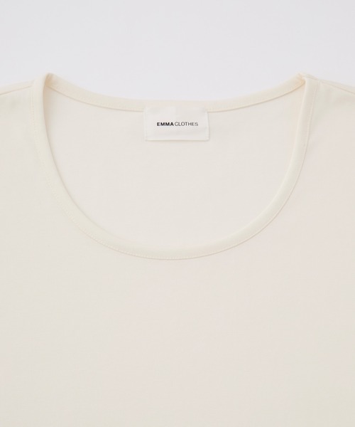 EMMA CLOTHES(エマクローズ)の「コンフォート Uネック 半袖Tシャツ(Tシャツ/カットソー・メンズ・スミクロ/オフホワイト/ブラウン/ブルーグレー・S/M/L)」の7枚目の写真