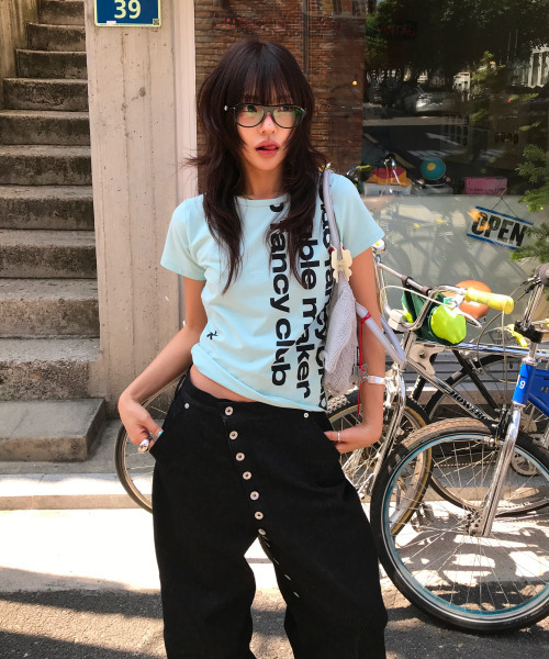 FANCY CLUB(ファンシークラブ)の「ベイウォッチクロップTシャツ(ミント)F26QB103(Tシャツ/カットソー・レディース・その他・ONE)」の1枚目の写真