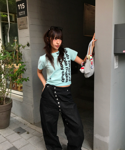 FANCY CLUB(ファンシークラブ)の「ベイウォッチクロップTシャツ(ミント)F26QB103(Tシャツ/カットソー・レディース・その他・ONE)」の2枚目の写真