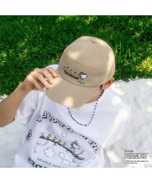 Reebok(リーボック)の「ピーナッツフロントビーグルスカウトキャップ / PEANUTS BEAGLE SCOUTS CAP(キャップ・メンズ・ブラック・FREE)」の6枚目の写真