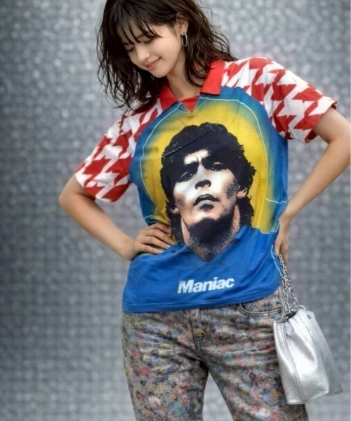 KAMINARI_TOKIO（カミナリトキオ）の「神の手Tシャツ（Tシャツ/カットソー・レディース・ブルー・FREE）」の3枚目の写真