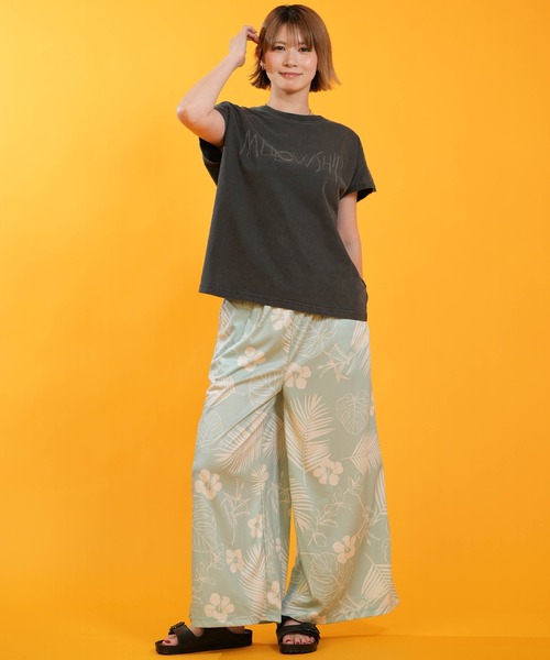 Hula Lani(フララニ)の「HULALANI/フララニ レディース ロングパンツ ワイドパンツ ボタニカル柄 263HU2LP182(その他パンツ・レディース・ネイビー/ホワイト/ピンク/ブルー・FREE)」の14枚目の写真
