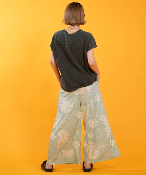 Hula Lani(フララニ)の「HULALANI/フララニ レディース ロングパンツ ワイドパンツ ボタニカル柄 263HU2LP182(その他パンツ・レディース・ネイビー/ホワイト/ピンク/ブルー・FREE)」の15枚目の写真