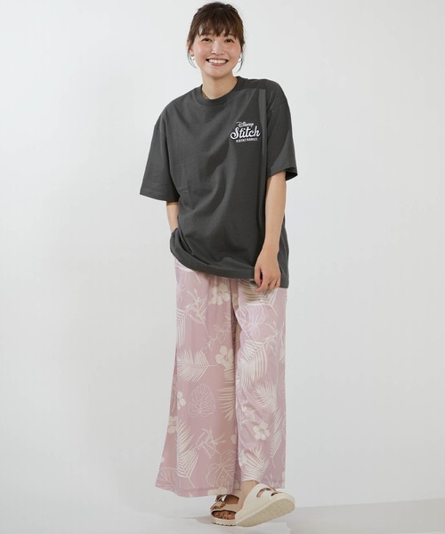 Hula Lani(フララニ)の「HULALANI/フララニ レディース ロングパンツ ワイドパンツ ボタニカル柄 263HU2LP182(その他パンツ・レディース・ネイビー/ホワイト/ピンク/ブルー・FREE)」の18枚目の写真