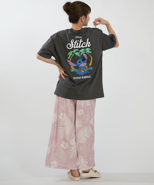 Hula Lani(フララニ)の「HULALANI/フララニ レディース ロングパンツ ワイドパンツ ボタニカル柄 263HU2LP182(その他パンツ・レディース・ネイビー/ホワイト/ピンク/ブルー・FREE)」の19枚目の写真