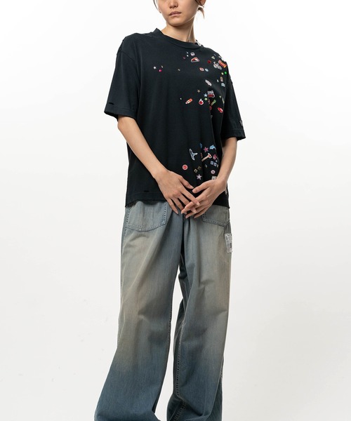 Maison MIHARA YASUHIRO(メゾンミハラヤスヒロ)の「Kids Sticker Printed T-shirt(Tシャツ/カットソー・レディース・ブラック/ホワイト・38/40/36)」の14枚目の写真