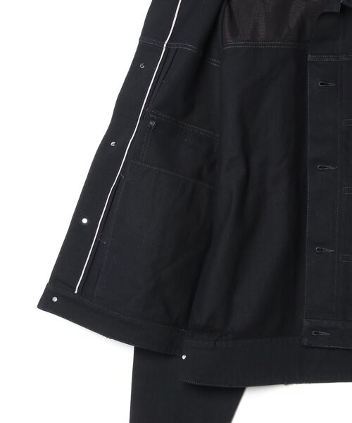 mastermind JAPAN(マスターマインド)の「WATER REPELLENT DENIM TRUCKER JACKET(デニムジャケット・メンズ・ブラック/インディゴブルー・XL)」の4枚目の写真