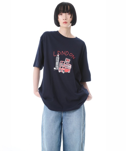 FRUIT OF THE LOOM(フルーツオブザルーム)の「LONDON Tシャツ(Tシャツ/カットソー・メンズ・ブラック/ホワイト/ネイビー・XL/L/M)」の3枚目の写真