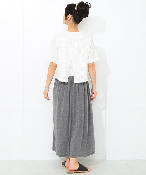 CAROLINA GLASER（カロリナ グレイサー）の「CAROLINA GLASER / 切替 配色ワンピース（ワンピース・レディース・ホワイト系その他・ONE SIZE）」の10枚目の写真