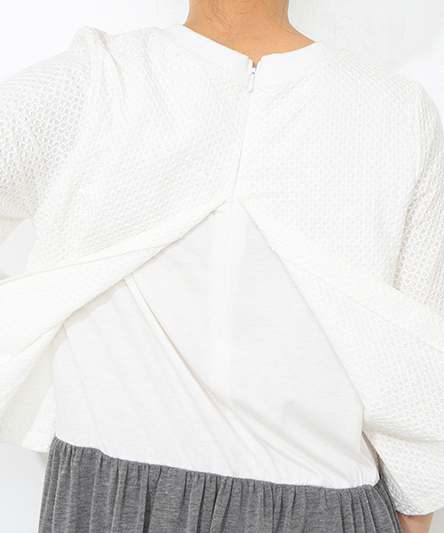 CAROLINA GLASER（カロリナ グレイサー）の「CAROLINA GLASER / 切替 配色ワンピース（ワンピース・レディース・ホワイト系その他・ONE SIZE）」の6枚目の写真