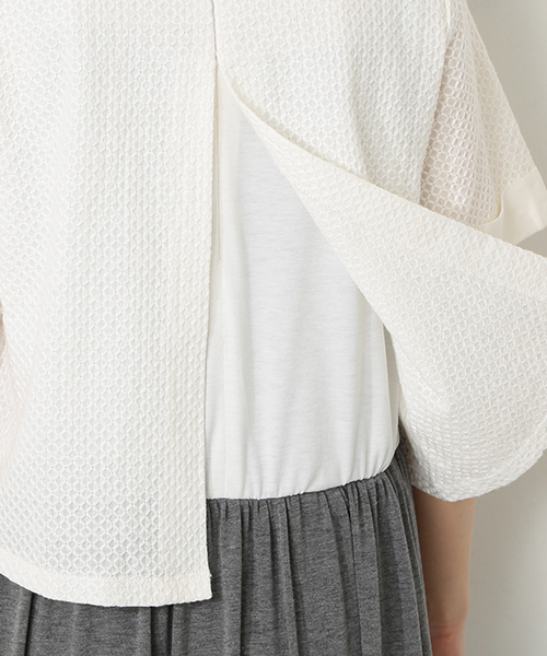 CAROLINA GLASER（カロリナ グレイサー）の「CAROLINA GLASER / 切替 配色ワンピース（ワンピース・レディース・ホワイト系その他・ONE SIZE）」の13枚目の写真