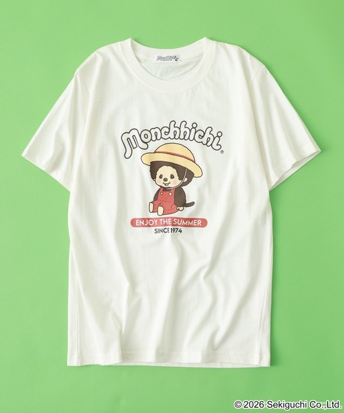 FUNALIVE(ファンアライブ)の「モンチッチ 夏柄 プリント 半袖Tシャツ(Tシャツ/カットソー・メンズ・ブラック/グレイッシュブルー/オフホワイト・L/LL/M)」の4枚目の写真