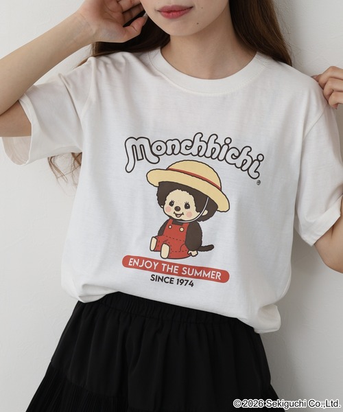 FUNALIVE(ファンアライブ)の「モンチッチ 夏柄 プリント 半袖Tシャツ(Tシャツ/カットソー・メンズ・ブラック/グレイッシュブルー/オフホワイト・L/LL/M)」の13枚目の写真