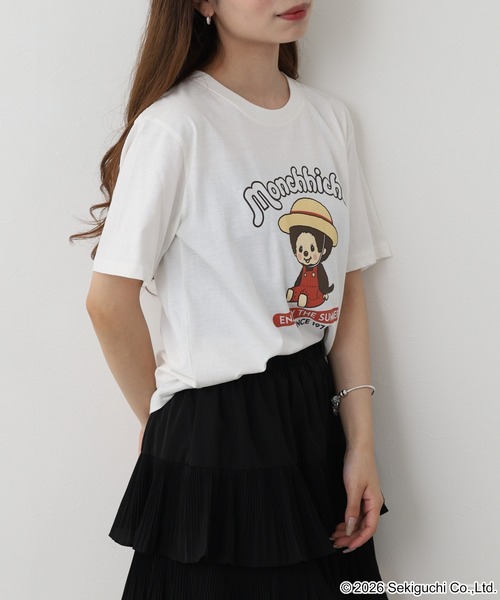 FUNALIVE(ファンアライブ)の「モンチッチ 夏柄 プリント 半袖Tシャツ(Tシャツ/カットソー・メンズ・ブラック/グレイッシュブルー/オフホワイト・L/LL/M)」の14枚目の写真