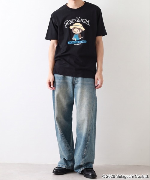 FUNALIVE(ファンアライブ)の「モンチッチ 夏柄 プリント 半袖Tシャツ(Tシャツ/カットソー・メンズ・ブラック/グレイッシュブルー/オフホワイト・L/LL/M)」の19枚目の写真