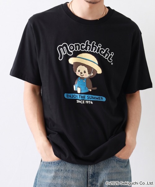 FUNALIVE(ファンアライブ)の「モンチッチ 夏柄 プリント 半袖Tシャツ(Tシャツ/カットソー・メンズ・ブラック/グレイッシュブルー/オフホワイト・L/LL/M)」の15枚目の写真